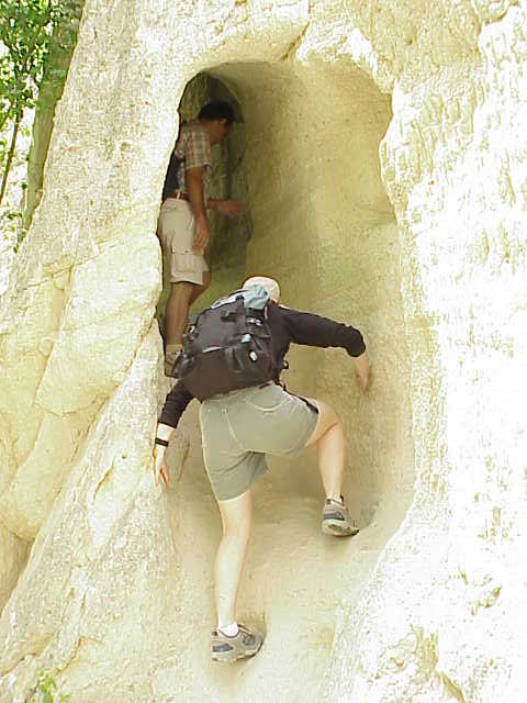   Exploring cave house   Kizilcukur      Cappadocia